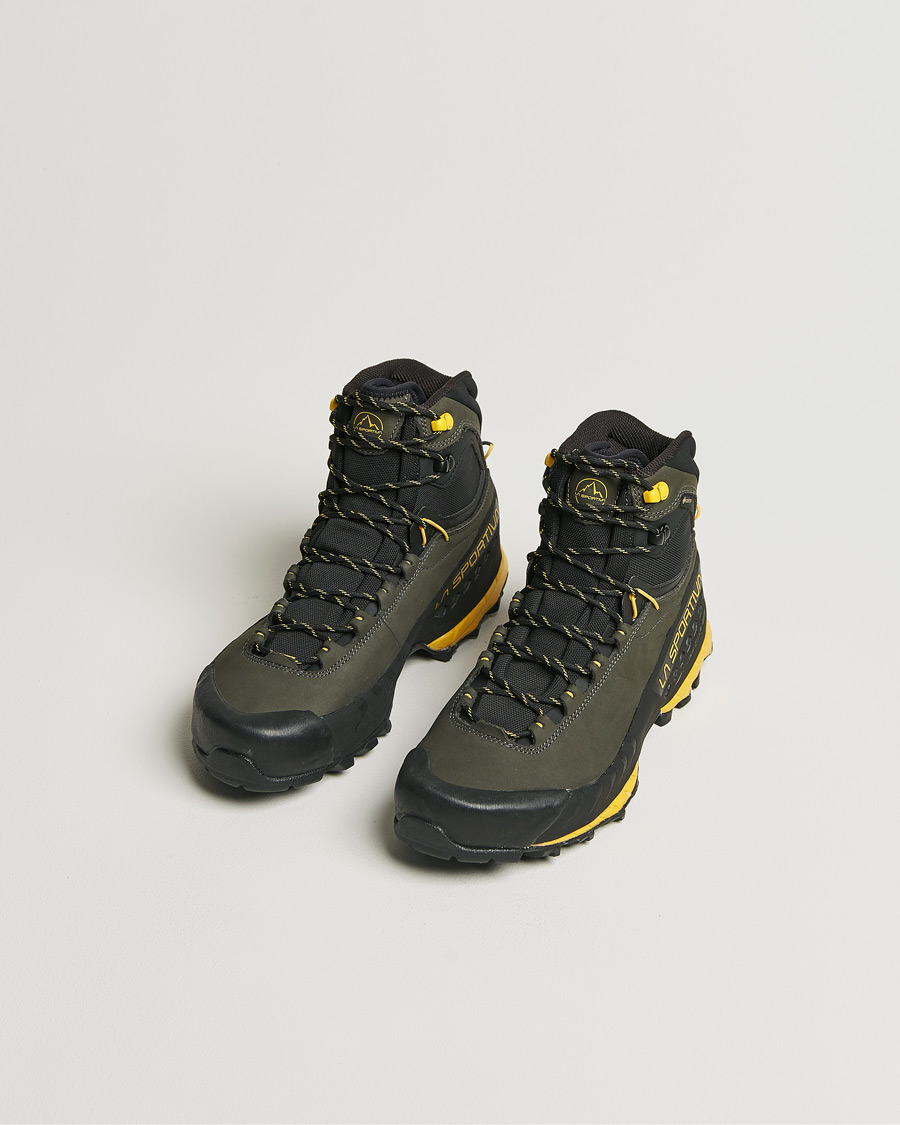 La Sportiva TX5 Mid GTX Hiking Boots Carbon/Yellow at CareOfCarl.com