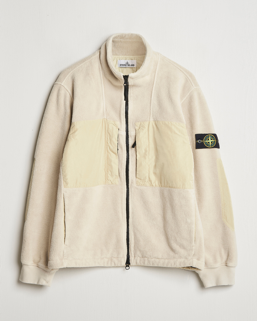 Stone Island Nylon Cotton Fleece Jacket Plaster at CareOfCarl.com