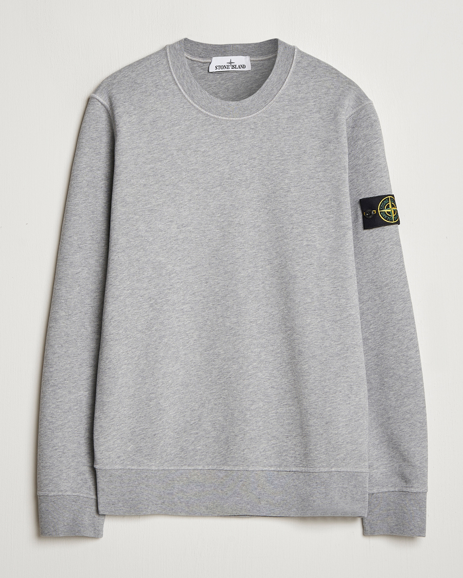 Stone Island Garment Dyed Fleece Sweatshirt Melange Grey at