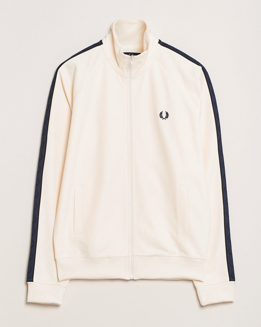 Fred Perry Taped Track Jacket Ecru at CareOfCarl.com