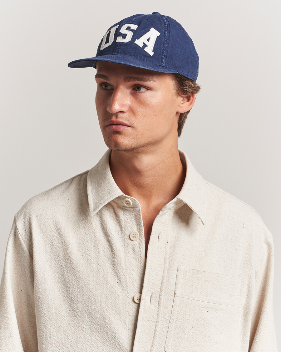 Polo Ralph Lauren Cotton Twill USA Cap Newport Navy at CareOfCarl.com