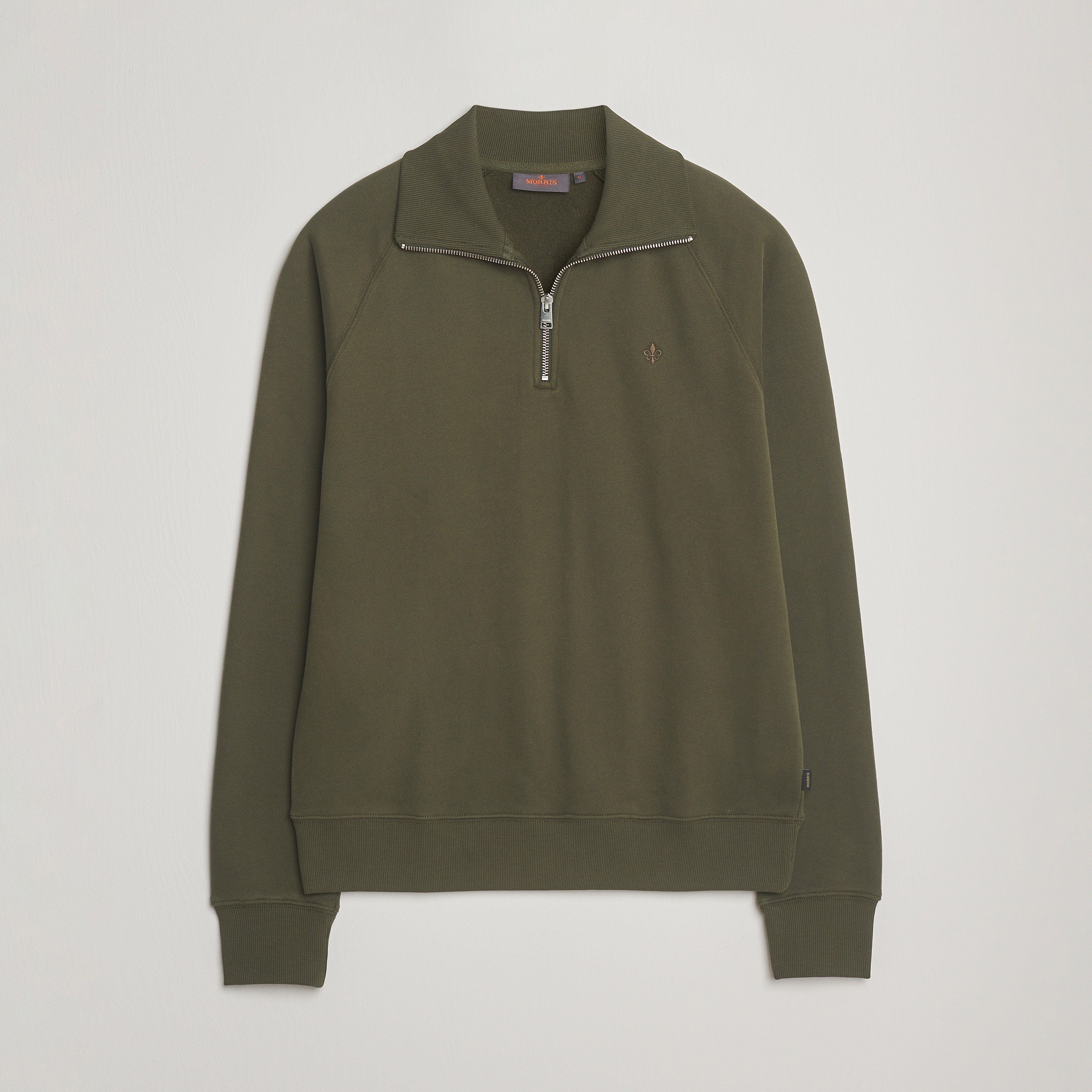 Morris Maryon Half Zip Sweatshirt Olive at CareOfCarl.com
