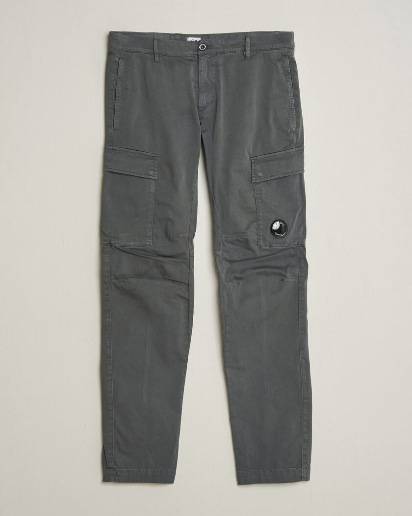 C.P. Company Satin Stretch Cargo Pants Black at CareOfCarl.com