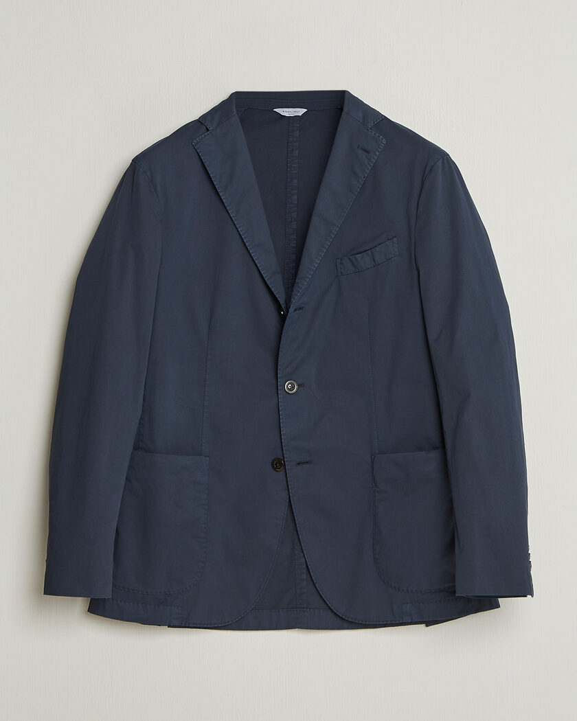 Boglioli K Jacket Cotton Stretch Blazer Navy at CareOfCarl.com