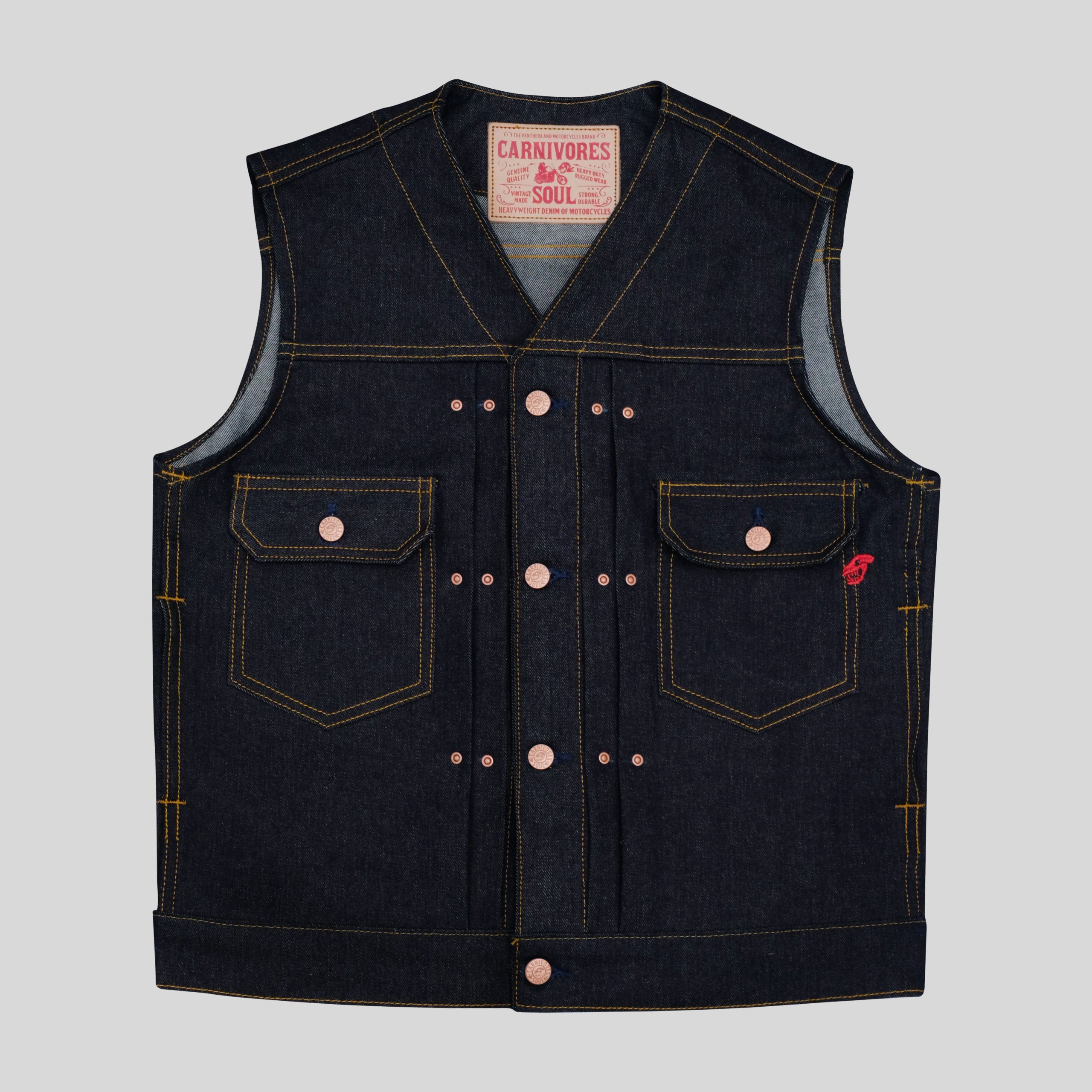 Carnivores Soul – RASCAL Vest – Indigo Denim – Carnivores soul
