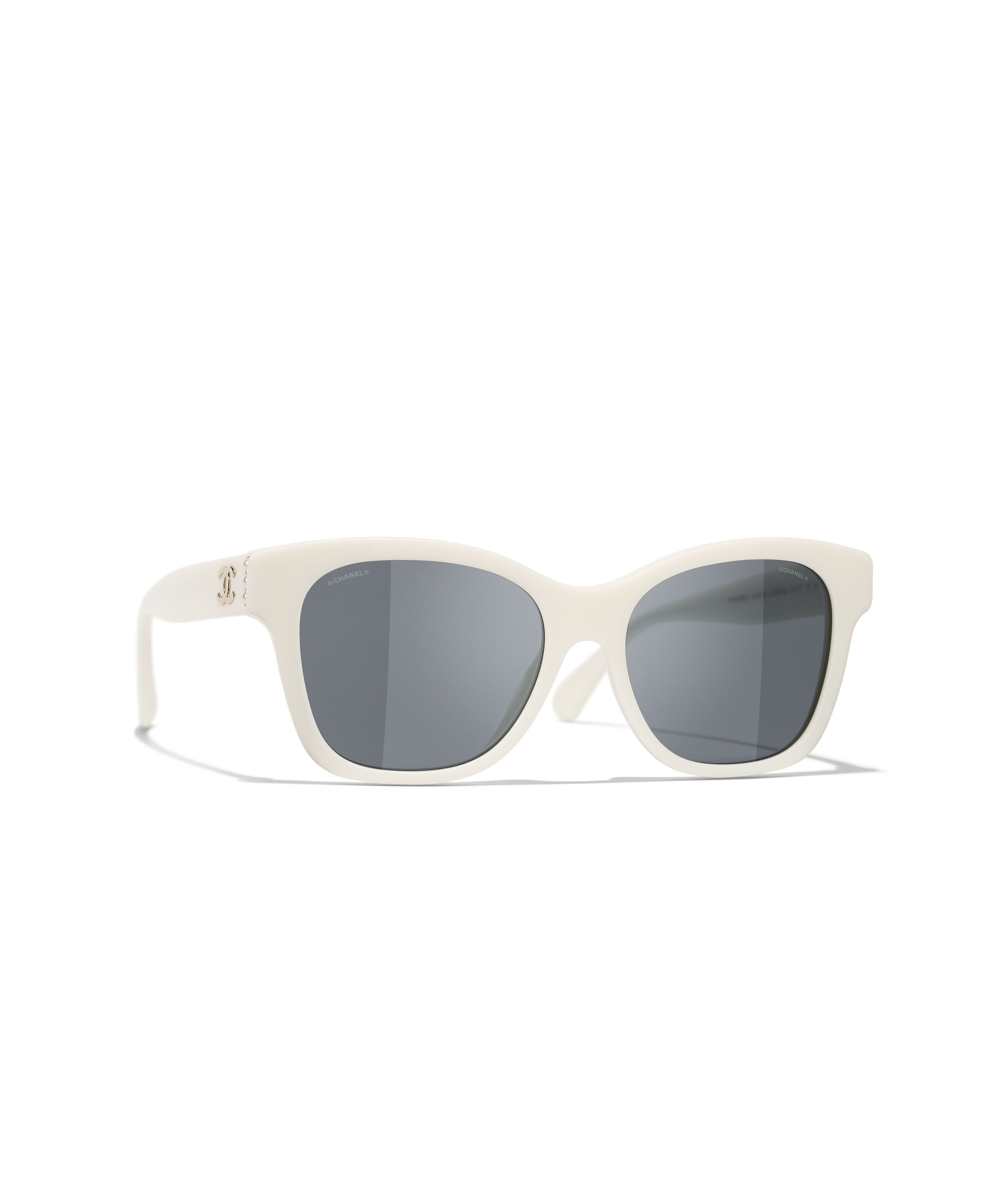 CHANEL Sunglasses: Square Sunglasses, acetate & glass pearls