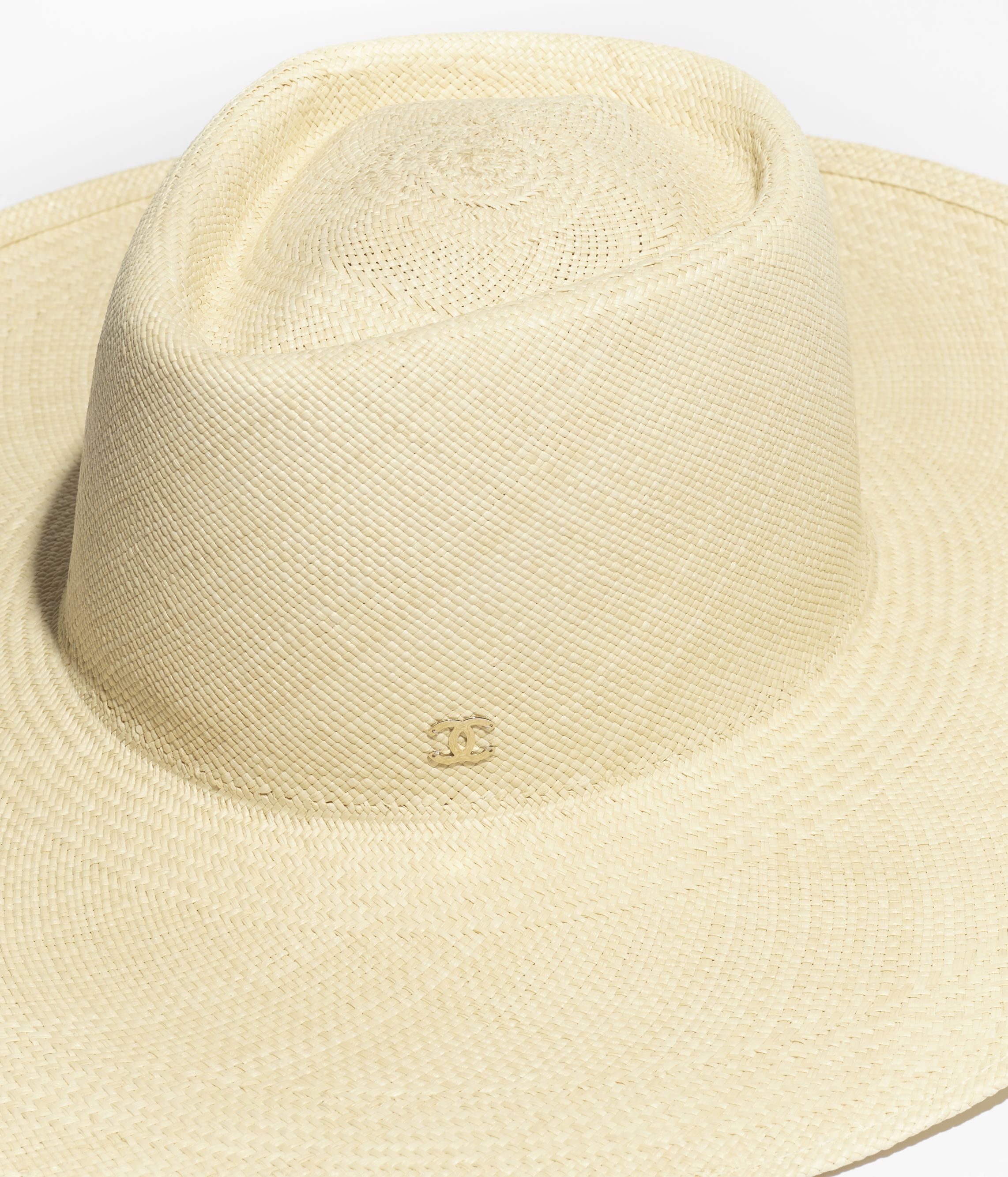 ハット - ストロー、ベージュ — ファッション | CHANEL シャネル