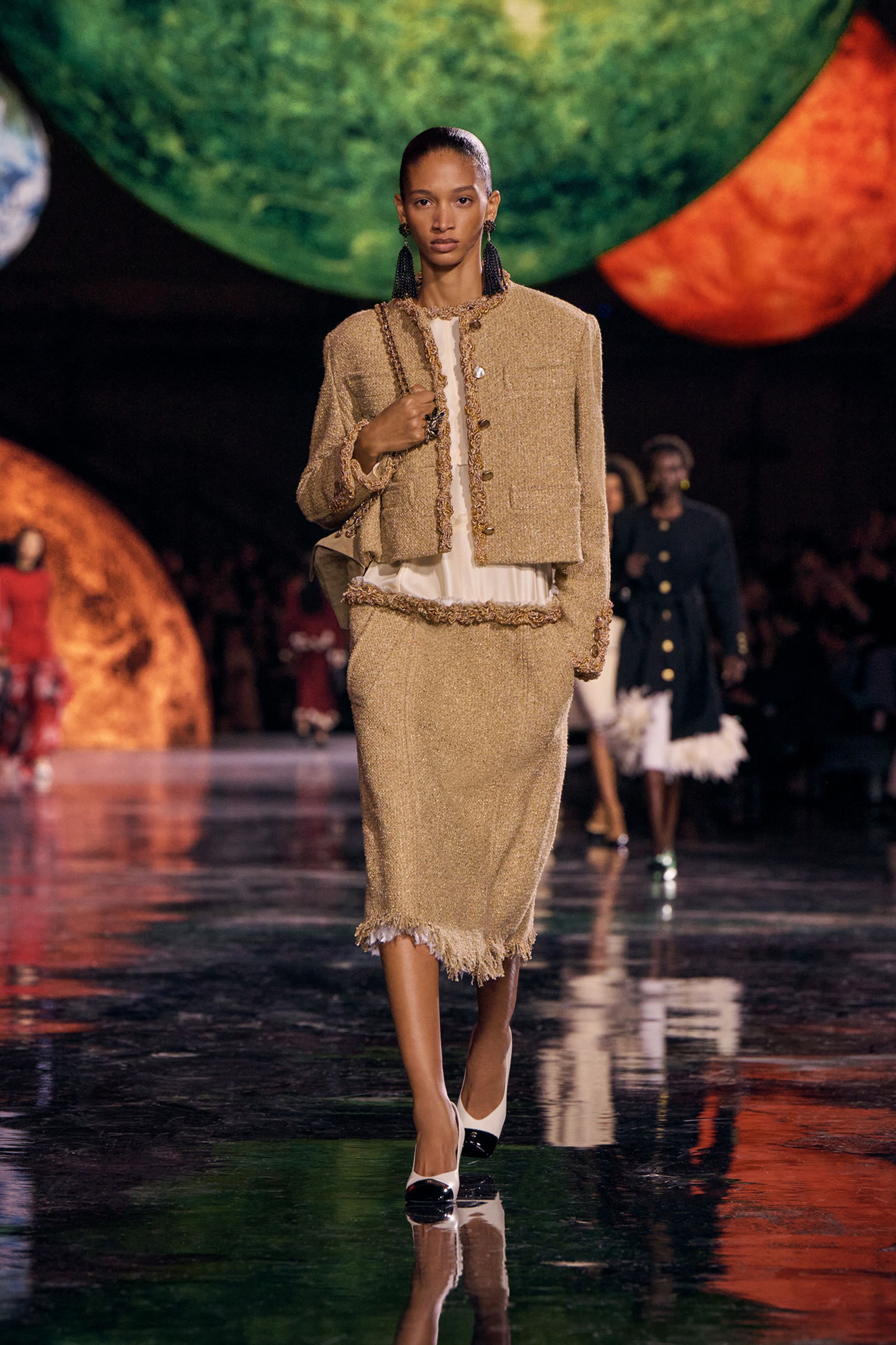 Jacket - Cotton tweed, craft beige — Fashion | CHANEL