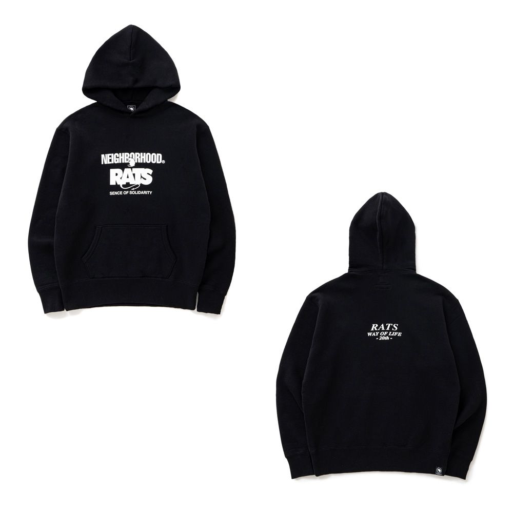 RATS - 20th RATS × NEIGHBORHOOD / HOODIE - BLACK / プルオーバー