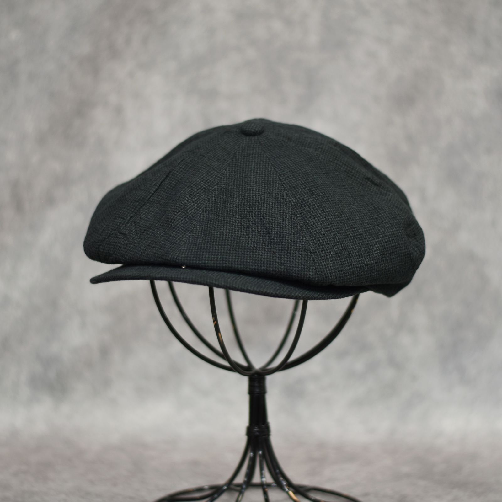 SOLARIS&CO. - Linen Houndstooth Casquette 