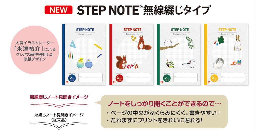 学習帳 方眼罫5ミリ（無線綴じ）ブルー｜方眼罫｜学習帳｜絵画用品