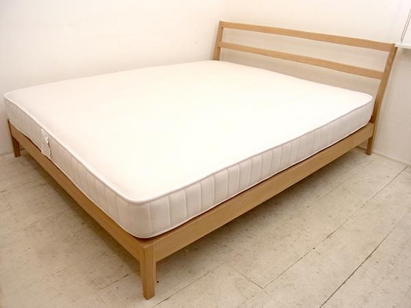 無印良品□高密度マットレス+タモ材クイーンベッド MUJIタモ材家具買取