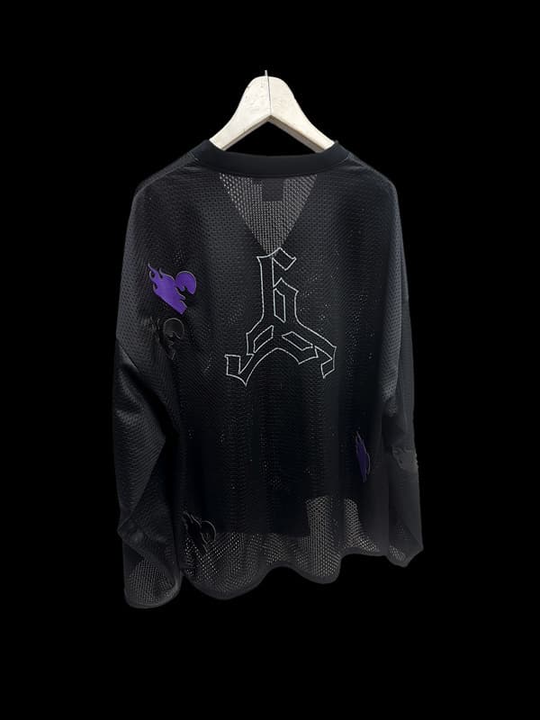 BLACK ROSE MESH LONG T of AMNJX