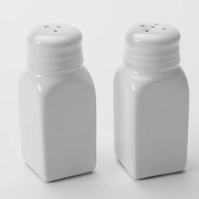 Shakers And Tops Ceramic Salt & Pepper Sets | American Metalcraft