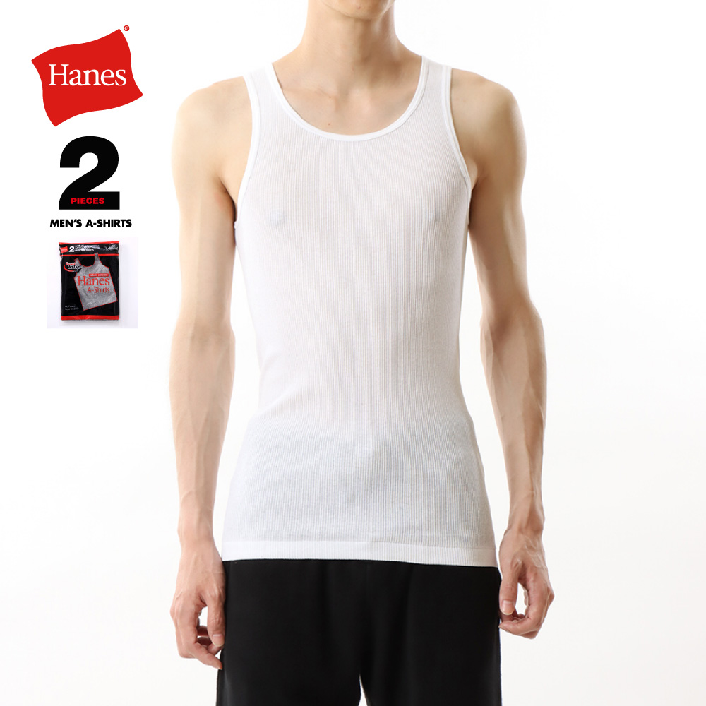 Hanes ヘインズ 【2枚組】タンクトップモデル Aシャツ 23SS 春夏