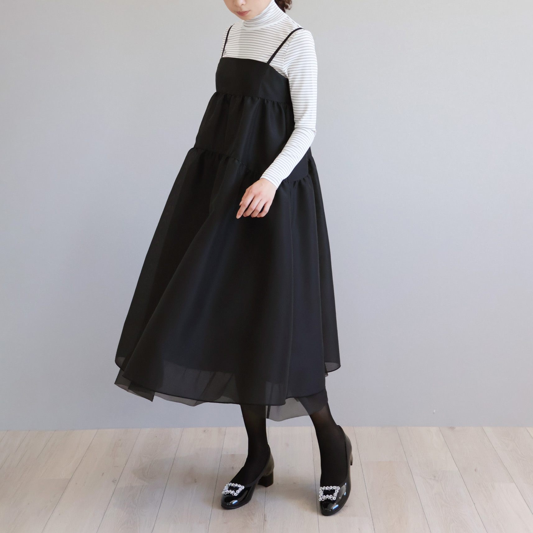 スパンオーガンジー ふんわりキャミドレス【JM2356BE】 商品詳細