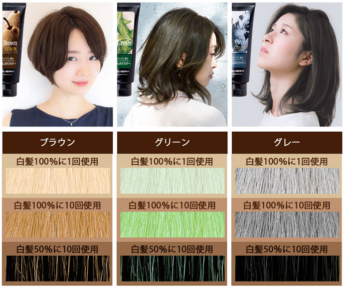 エブリ カラートリートメント 白髪に使用した場合