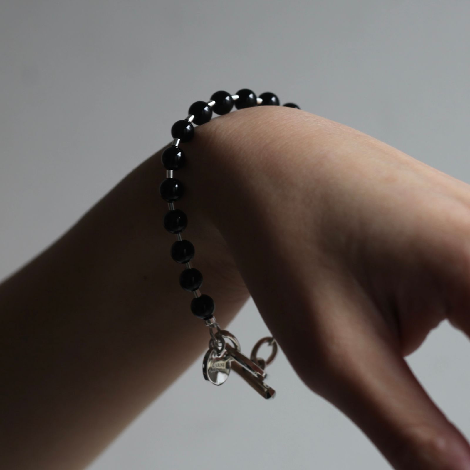 GARNI - 【お取り寄せ注文可能】Stone Ball Chain Bracelet(BLACK