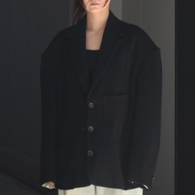SOSHIOTSUKI - 【残り一点】Round Big Shoulder Wool Cashmere Jacket