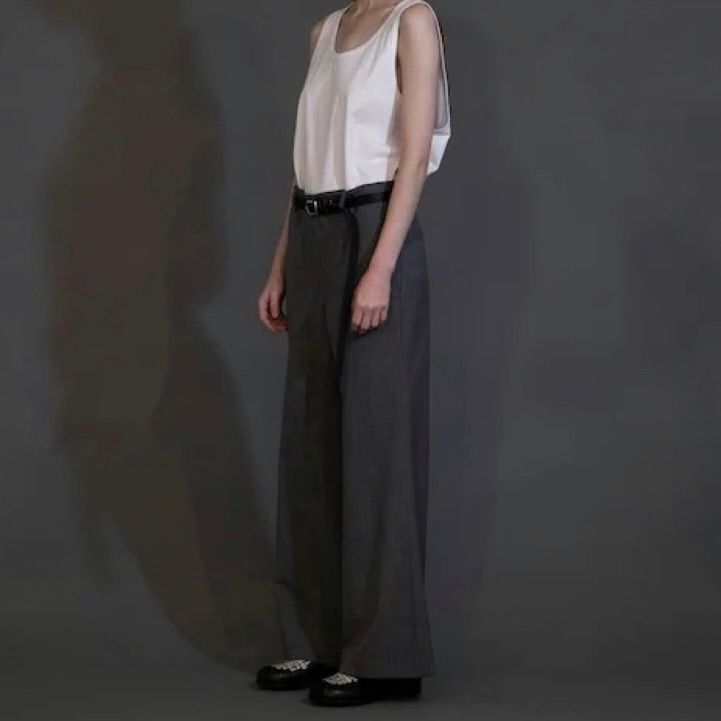 my beautiful landlet - 【残り一点】ストライプウールスラックス