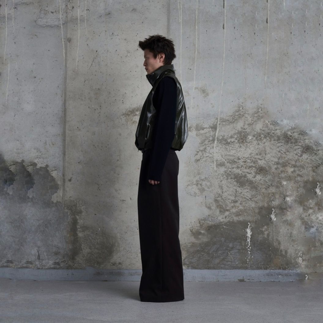 Omar Afridi グレー編み込みベスト サイズ46