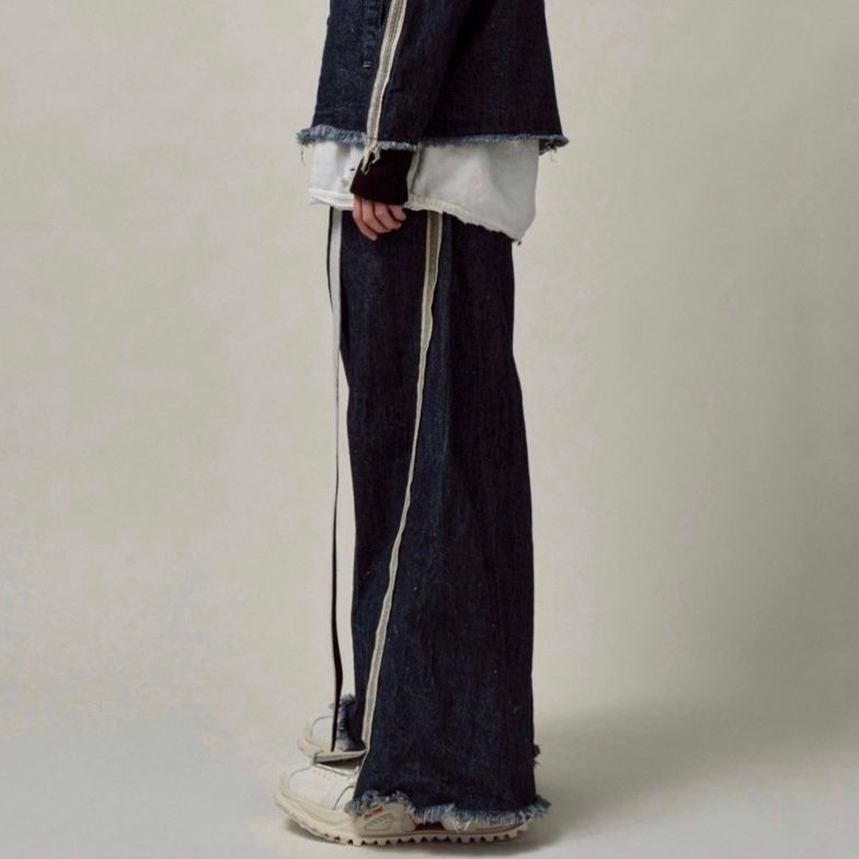 MINUS - 【残りわずか】Slash Seam Inside-Out Twisted Jeans(70's