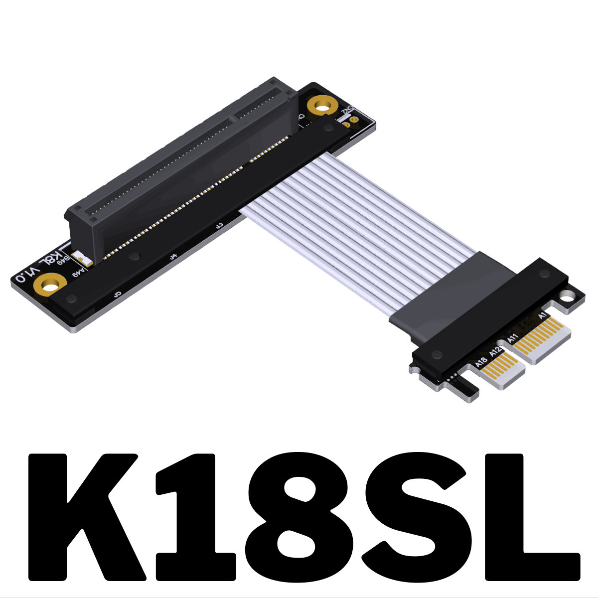 ADT-Link PCI express 4.0 x1 to x8 Extension Riser Cable