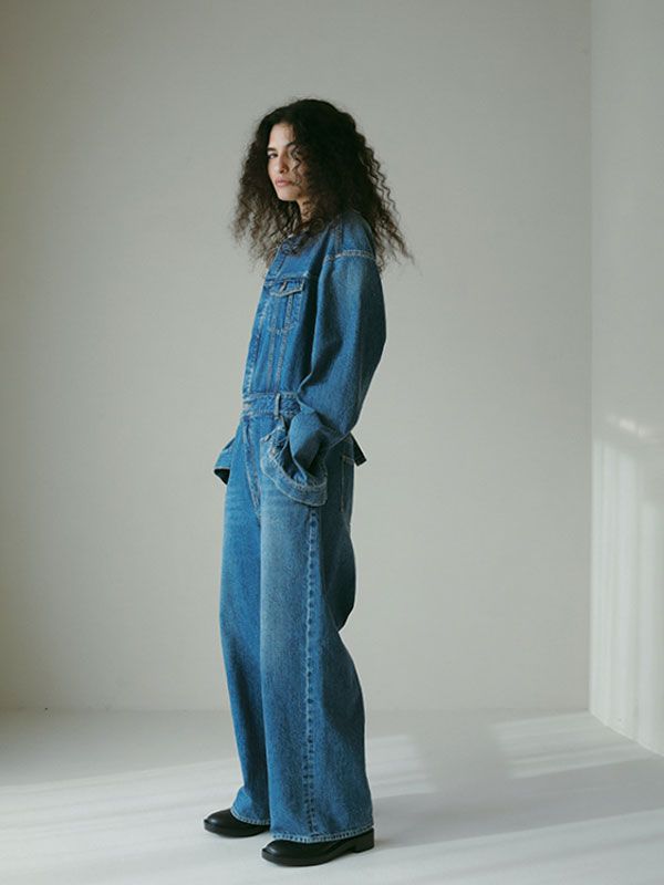 ETRE TOKYO - カットオフネックデニムオールインワン - BLUE | ADDICT