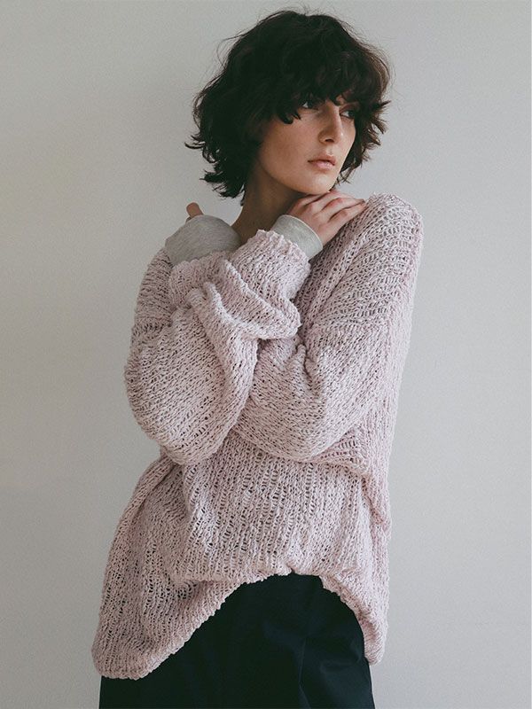 ETRE TOKYO - スラブヤーンローゲージニットプルオーバー (PINK