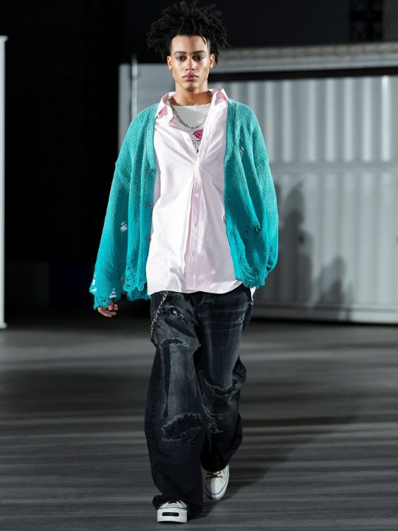 KAMIYA - サンフェードライクニットカーディガン - Sun Faded Like