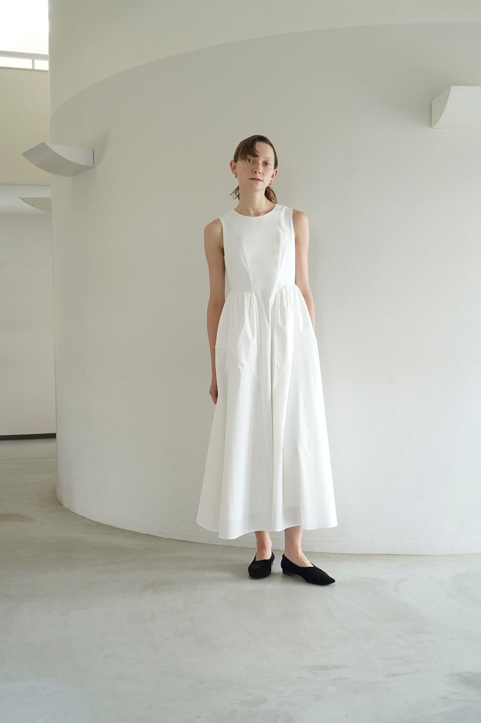 CLANE - クロセット ライン アーチフレア ワンピース - CORSET LINE