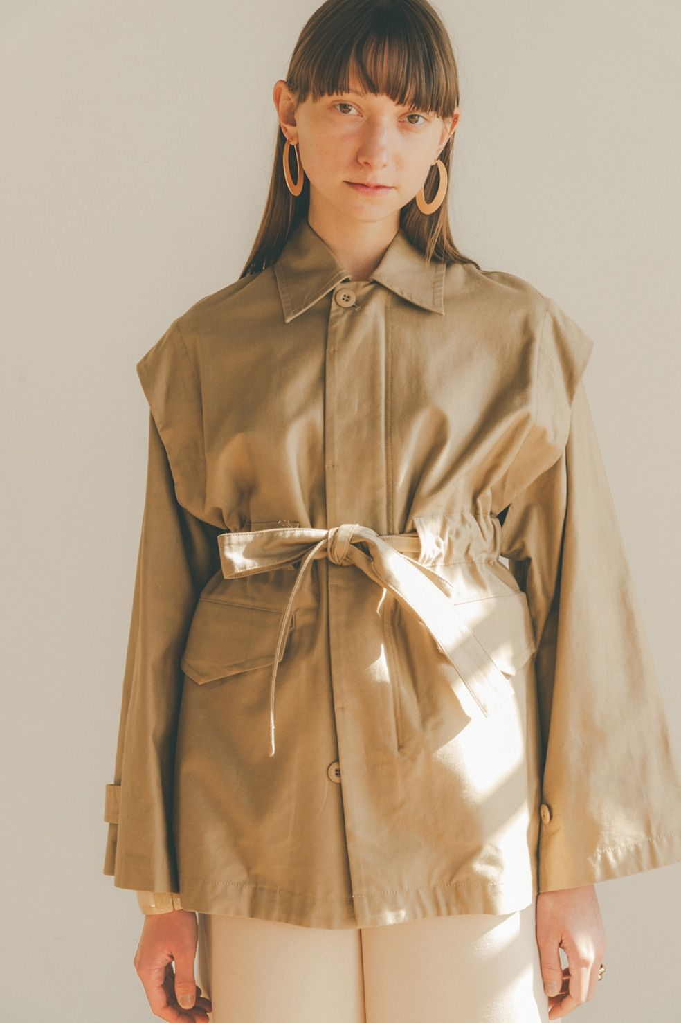 CLANE - 2WAY MILITARY JACKET - BEIGE | ADDICT WEB SHOP