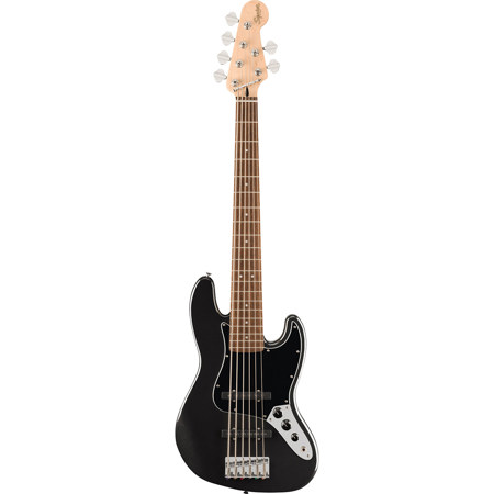 Fender Squier Affinity Series Jazz Bass VI Guitar, Black Metallic