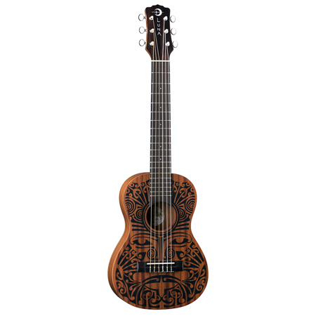Luna Uke Tribal Mahogany Acoustic Ukulele, Rosewood Fingerboard