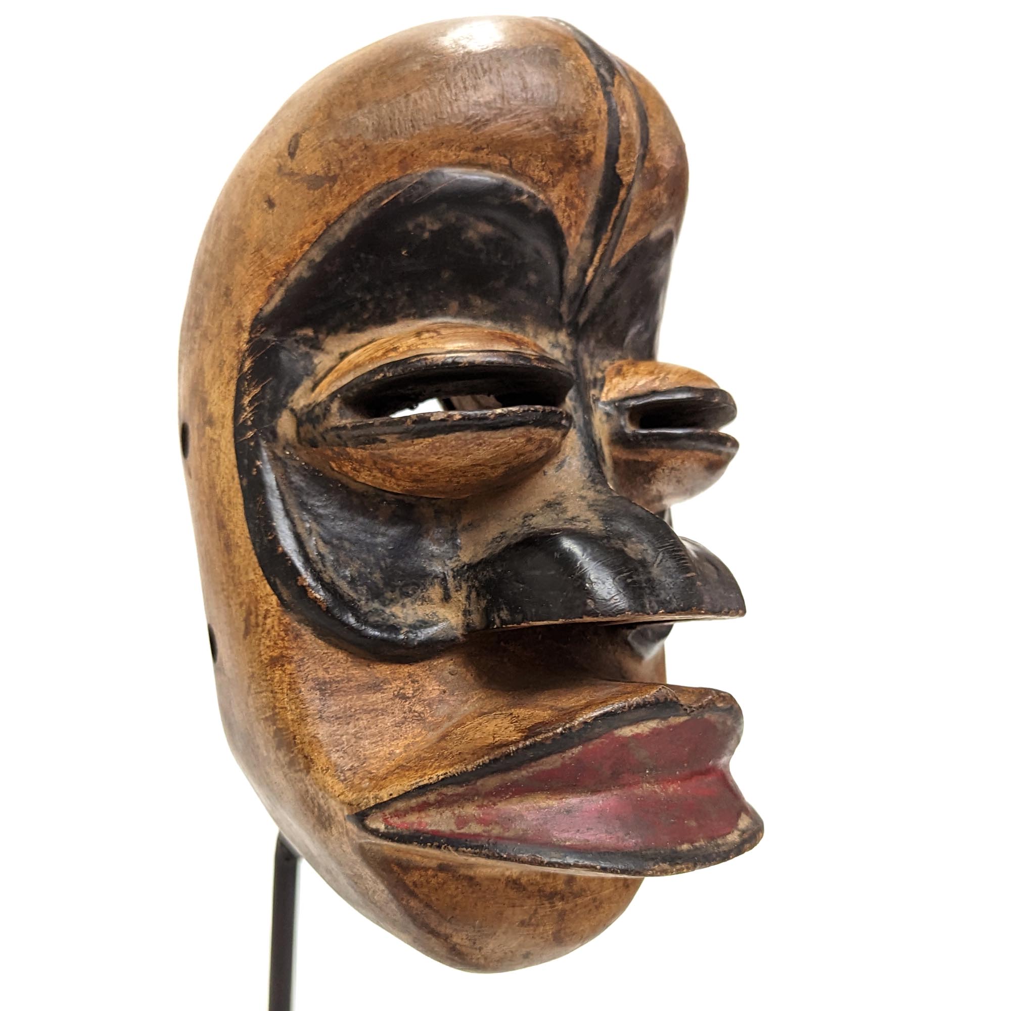 ウェ族小型マスク スタンド付 アフリカン仮面 アート （p120-14