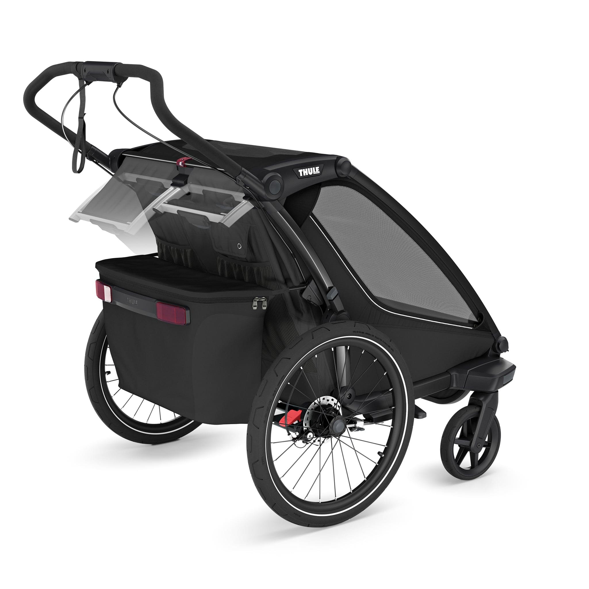 Thule Chariot Sport 2 Double Multisport Bike Trailer + Stroller