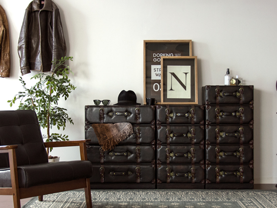 ヴィンテージトランクチェスト CHESTER(チェスター)5段タイプ | 家具