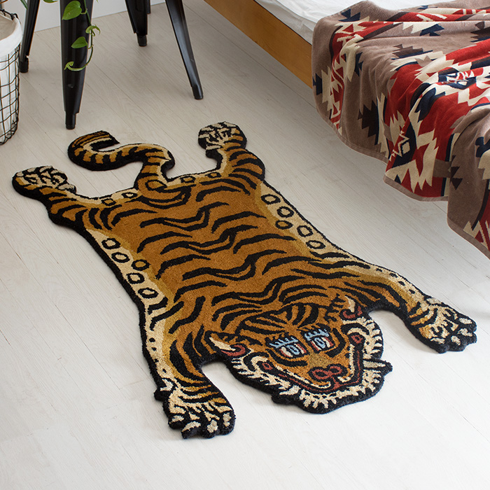 TIBETAN TIGER RUG(チベタンタイガーラグ) Lサイズ 90×160cm | 家具