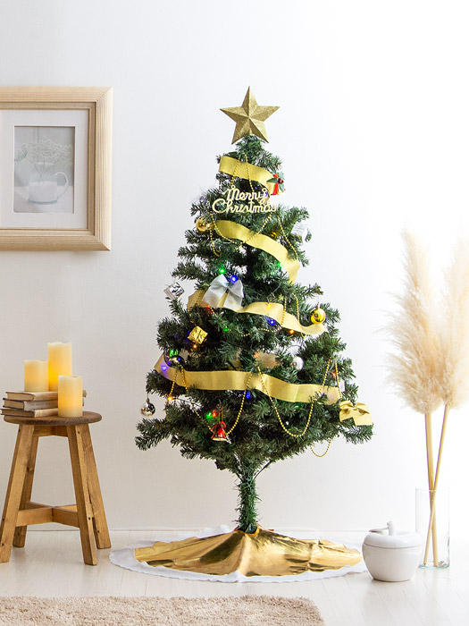 クリスマスツリーセット 150cmタイプ オーナメント付き | 家具