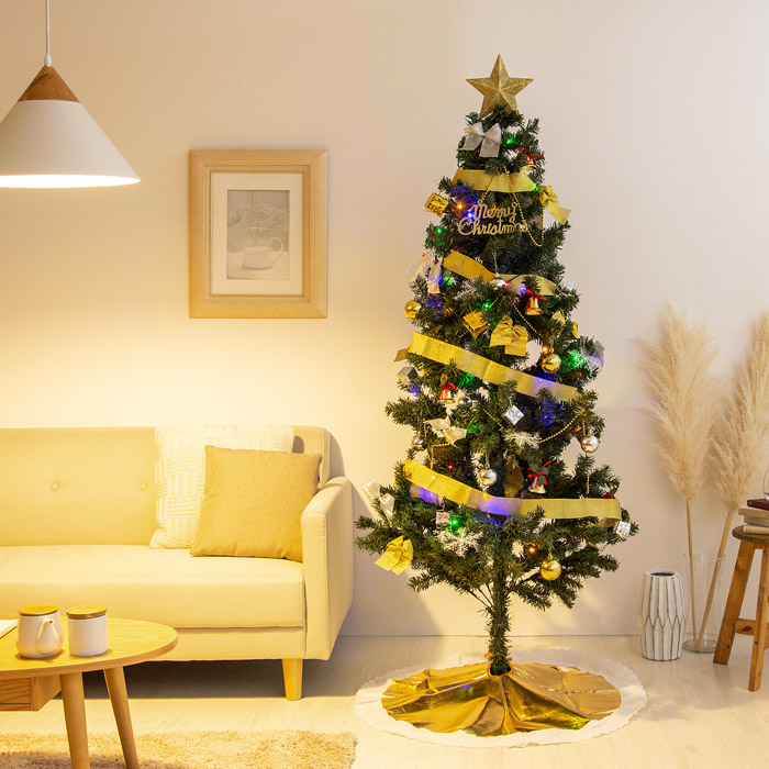 クリスマスツリーセット 180cmタイプ オーナメント付き | 家具