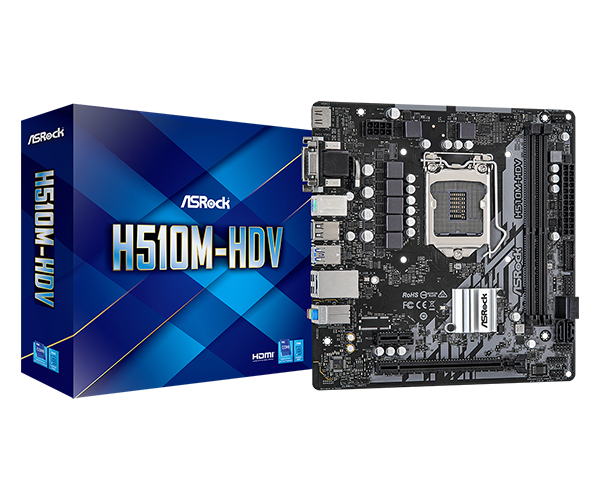 ASRock H510M Intel Core i3-10105セット Asrock H510M-HDV/M.2 SE Intel 1200 Micro ATX DDR4 Motherboard