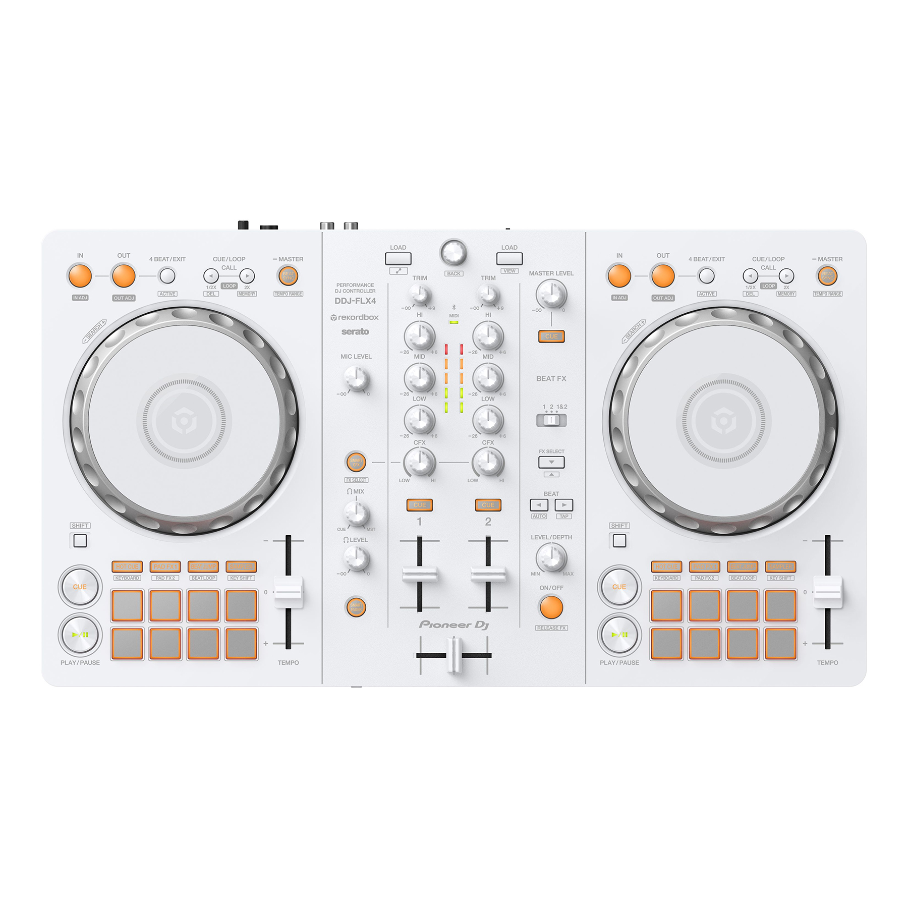 Pioneer DJ DDJ-FLX4-W | Entry Level DJ Controller - White