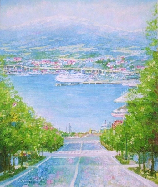 坂のある街 (函館:八幡坂)」 by 旅びっとん｜Artmeter｜暮らしを彩る