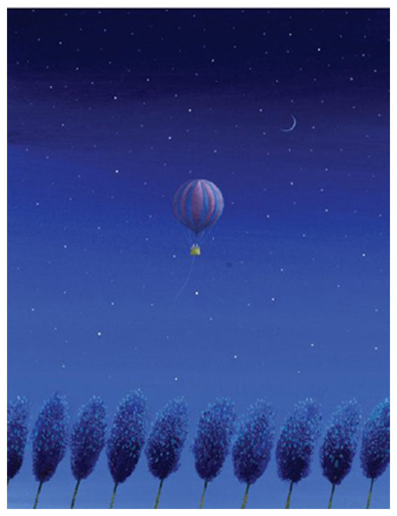 葉祥明 絵画 (版画/ジクレー) 夜空の気球 6048|アート＆フレーム|絵と