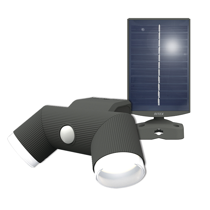 ライテックス シンプルスタイルセンサーライト 4.5Wx2灯 LED ソーラー