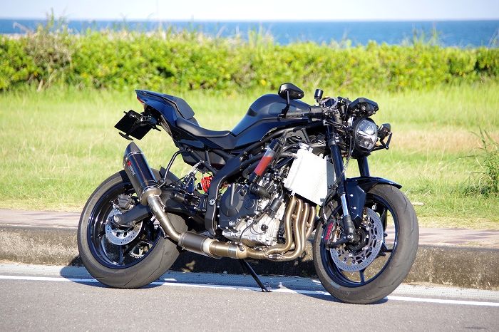 カワサキZX-25R SE（2023） ハンドル交換＆バーエンドミラー仕様化