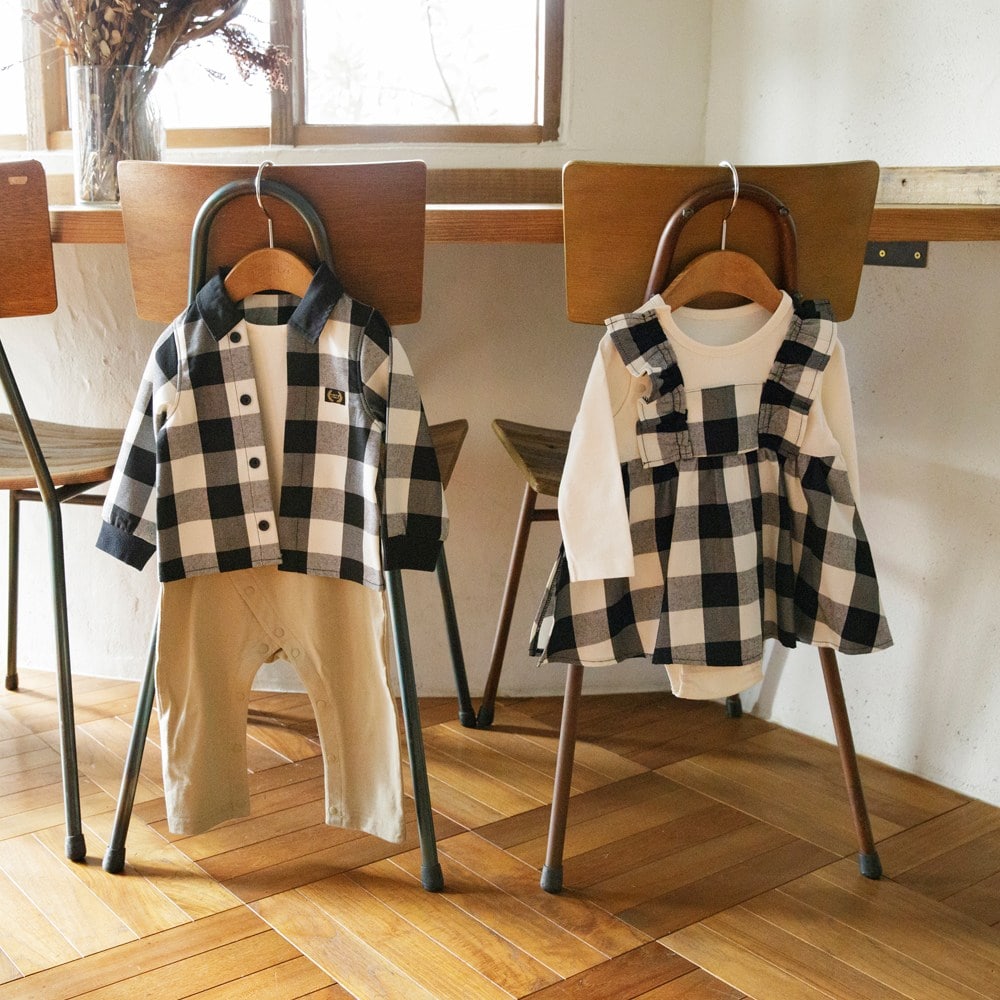 ベビー/おそろい】チェック柄カバーオール 2024秋冬 ｜子供服&ベビー服