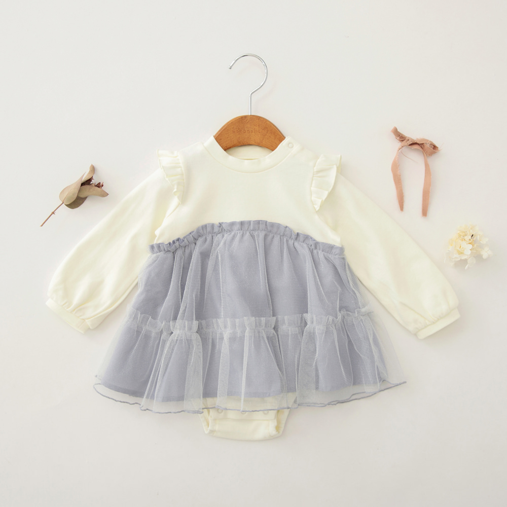 チュール付きカバーオール 2025春夏 ｜子供服&ベビー服 ブランシェス