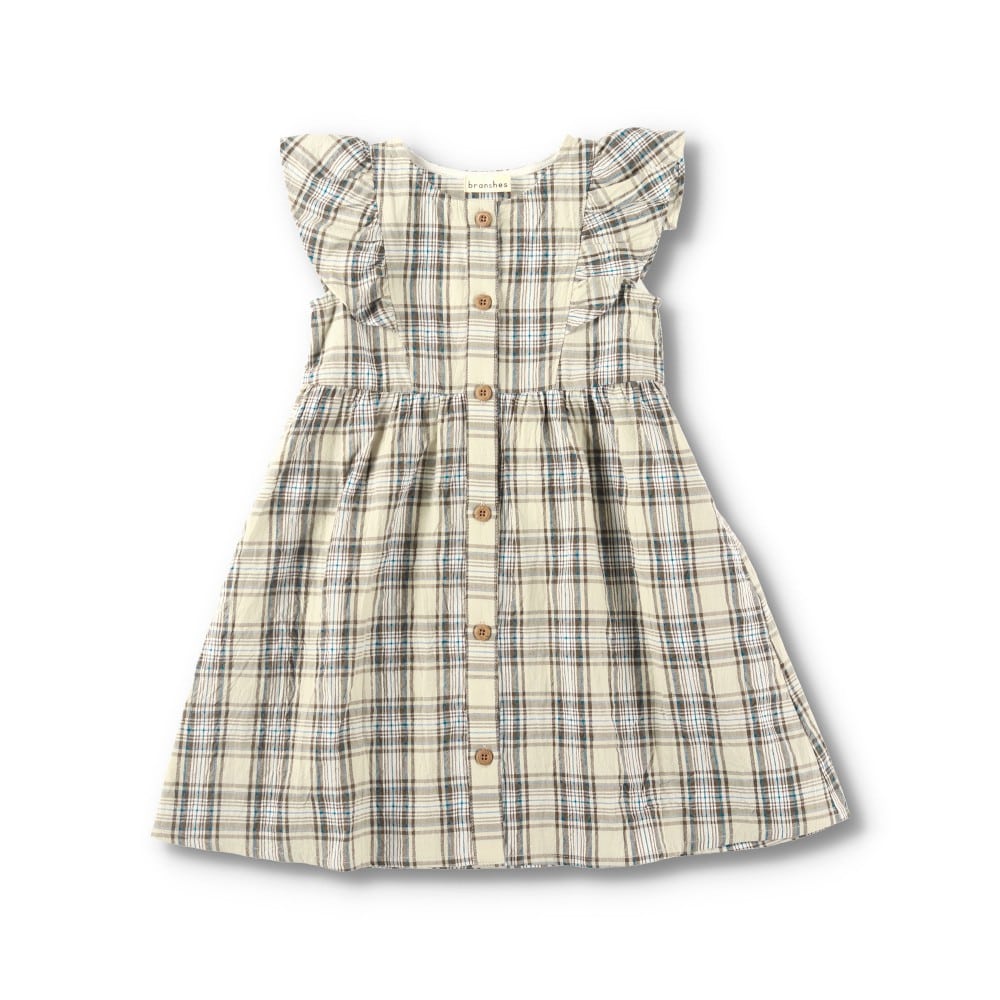 おそろい】先染めチェック半袖ワンピース 2024春夏 ｜子供服&ベビー服