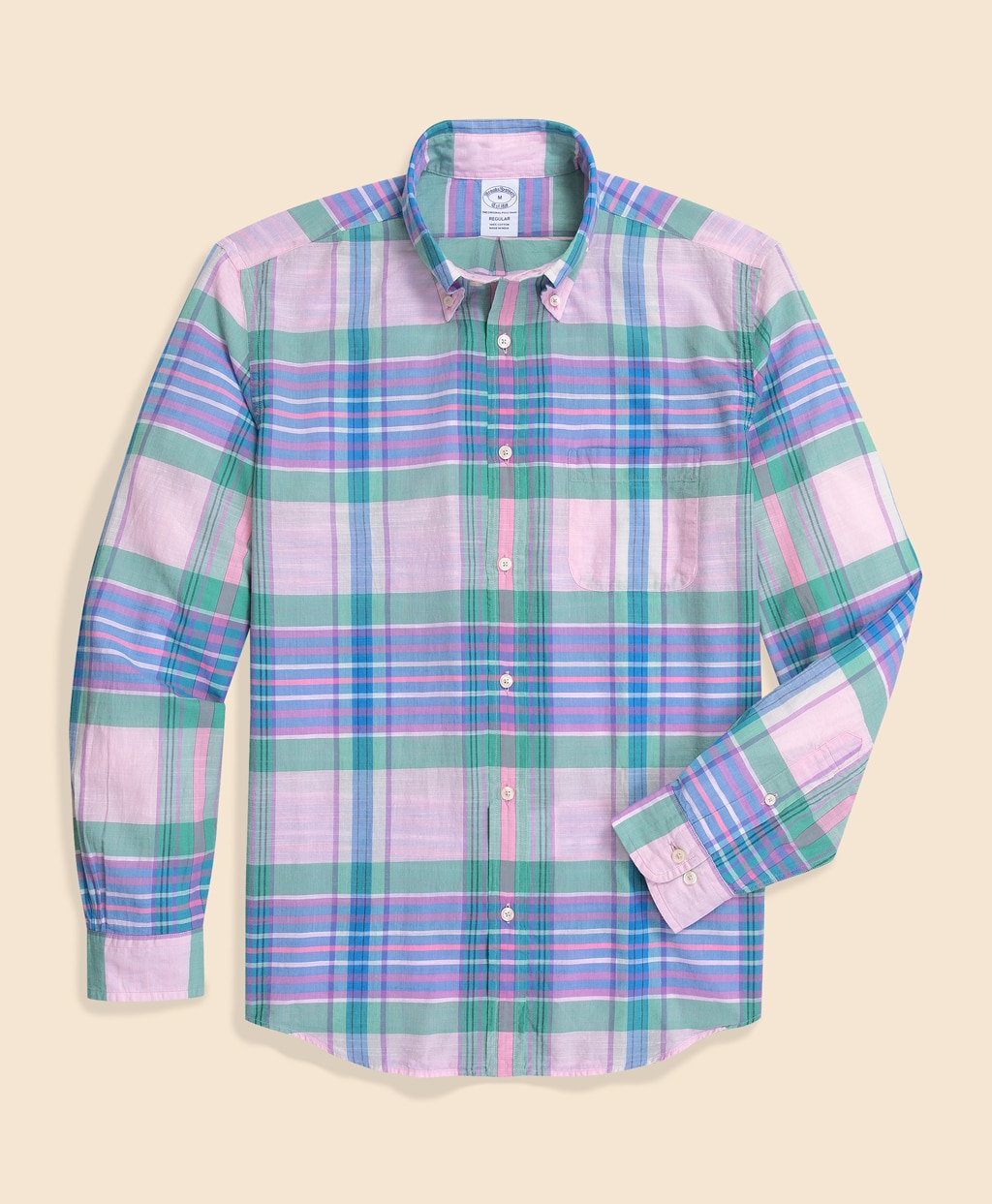 コットン マドラスチェック スポーツシャツ Regular Fit | Brooks